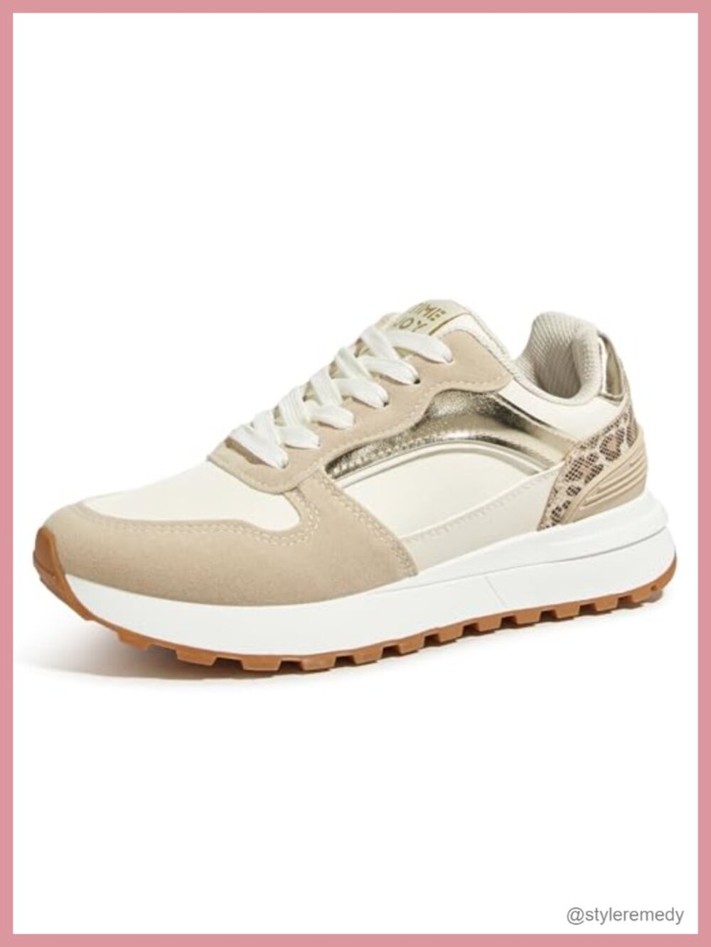 Women's Oxford Fabric Lace-Up Platform Sneakers Retro Style